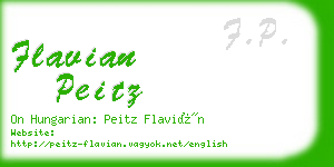 flavian peitz business card